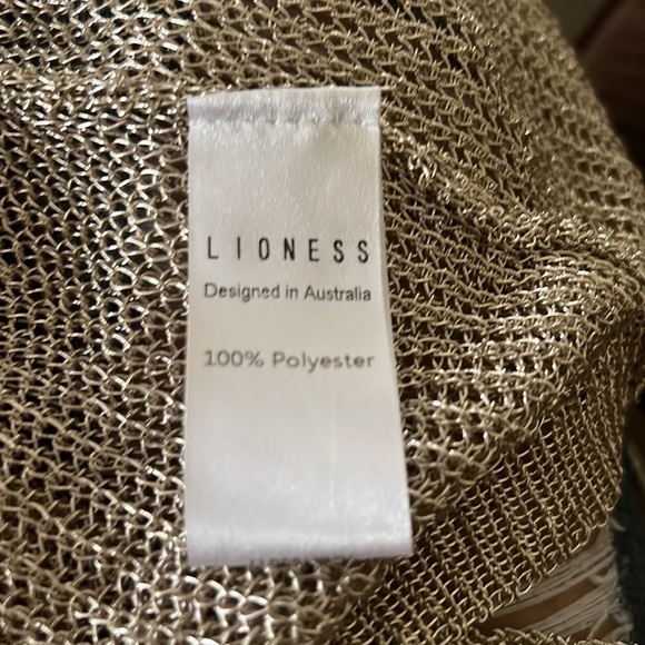 LIONESS • PRINCESS POLLY "Take Me To Rio" Metallic Gold Mini Dress Size L - Picture 14 of 14